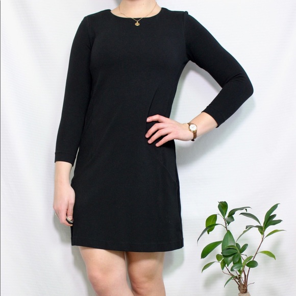 H&M Dresses & Skirts - H&M Basic Black Mini Dress 3/4 Sleeves & Pockets